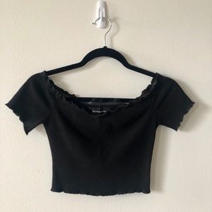 Reformation black crop top